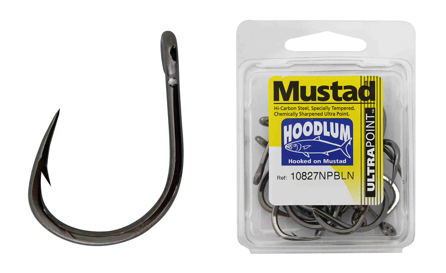 1 Box of Mustad 10827 Hoodlum 4x Strong Live Bait Fishing Hooks