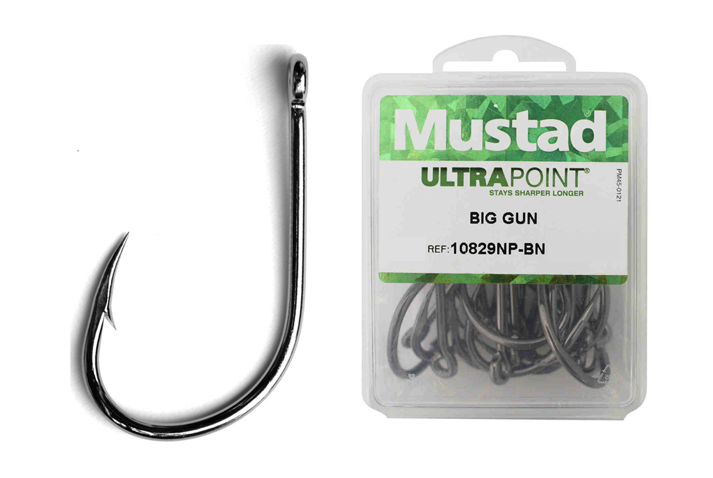 Mustad 92554npnr - Size 3/0 Qty 25 - Big Red X-Strong Chemically Sharpened