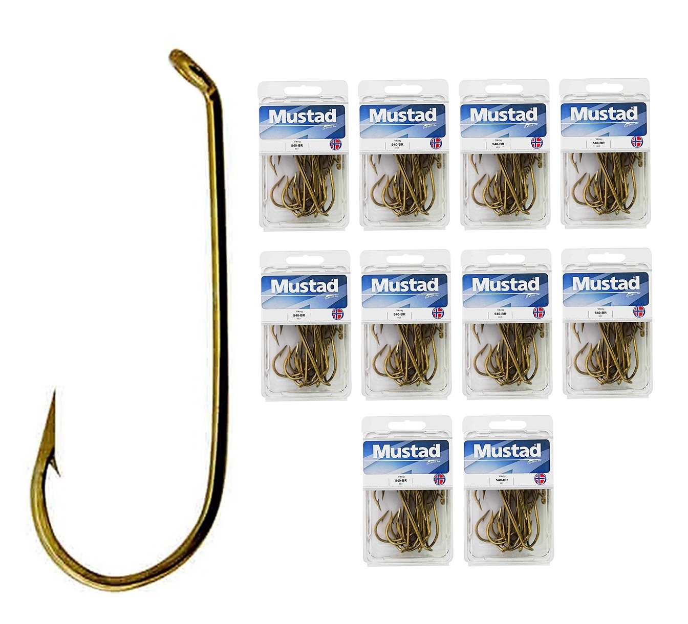 3980 Kendal Kirby Hook 100 Pack Made in Norway Mustad Classic 