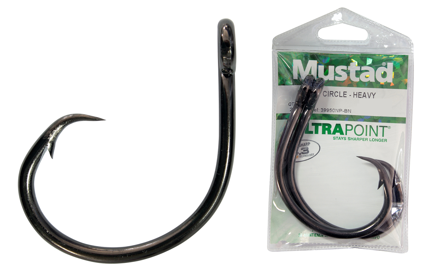 1000 Mustad 5/0 Demon perfect Circle Hook Ultrapoint 39950NP-BL 3X Live Bait 