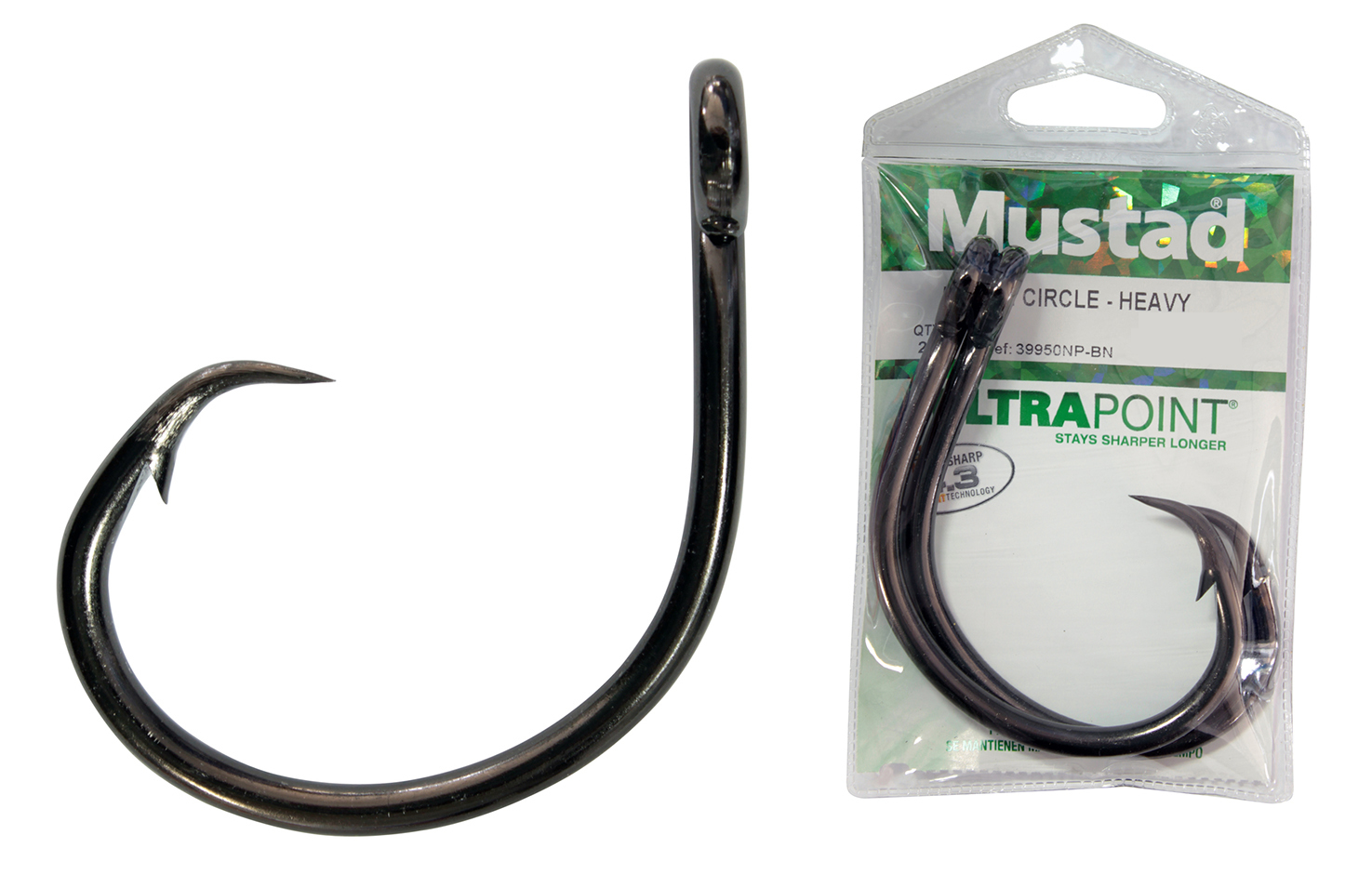 3 packs mustad demon perfect circle 3x strong hook live bait 4/0  39950np-bn 