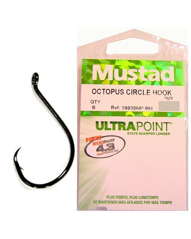 Mustad Octopus Circle Hooks - 39935npnp - Chemically Sharpened