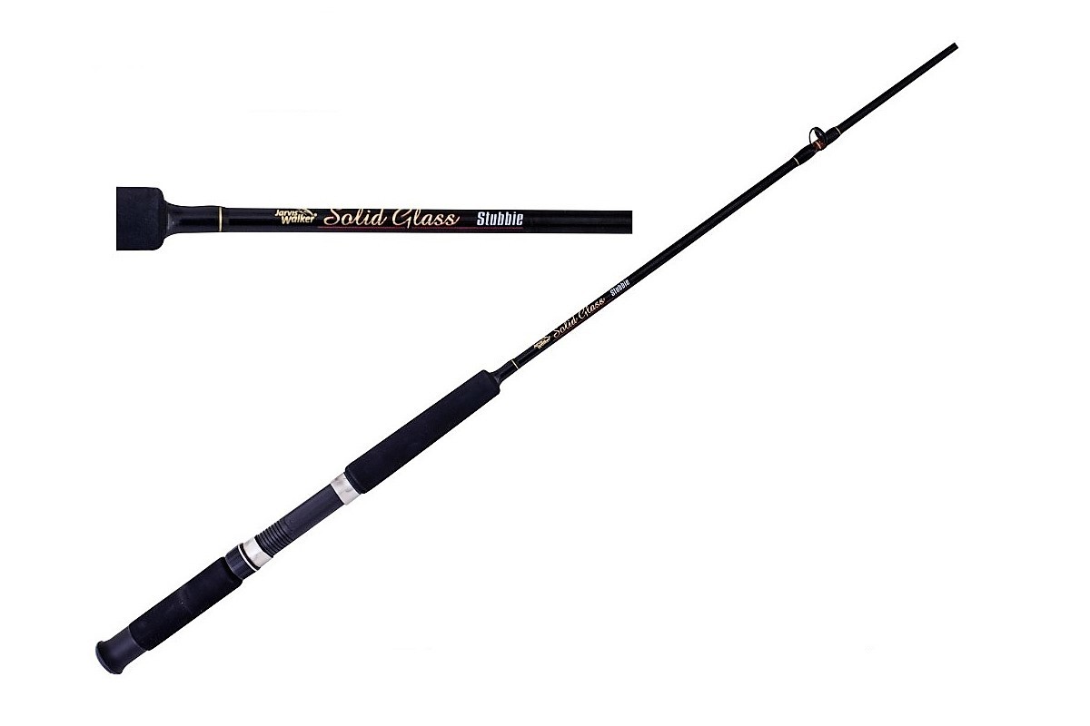 Jarvis Walker Stubbie Deluxe 3'8 Solid Glass Fishing Rod - 4-8kg 1 Pce Spin  Rod