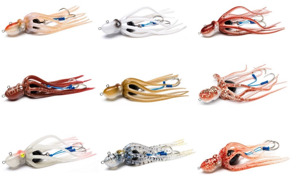 60g Mustad InkVader Octopus Soft Bait Fishing Lure Squirts Soluble