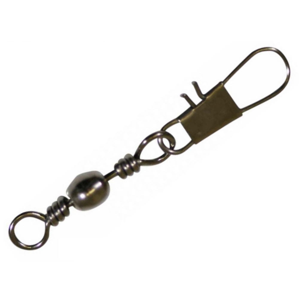 Eagle Claw Black Barrel Swivel with Safety Snap 12