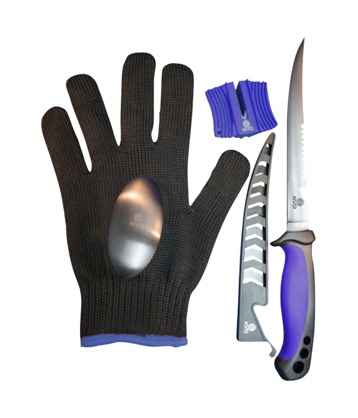 Mustad Professional Filleting Tool Kit 7 Inch Fillet Knife, Glove