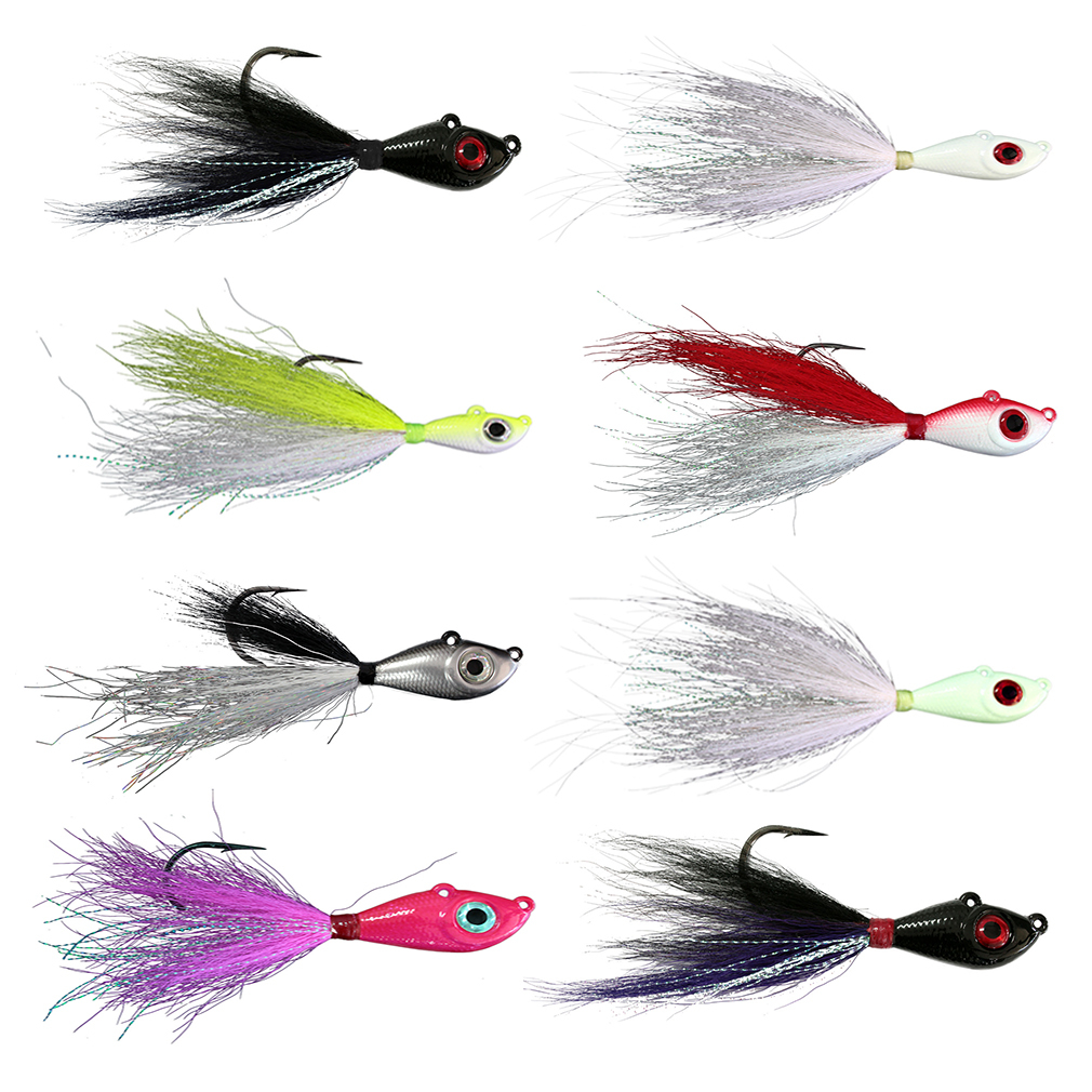 Mustad Big Eye Bucktail Jigs 4oz Fishing Lures