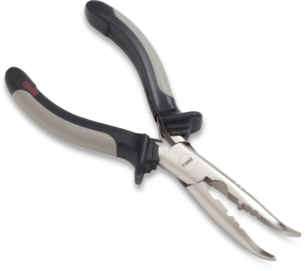 Rapala 6 1/2 Curved Fisherman's Pliers With Side Cutter and Crimping  Function