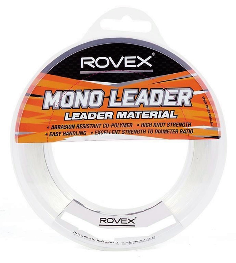 1 x 100m Spool of Rovex Monofilament Fishing Leader - Clear Mono Leader Line