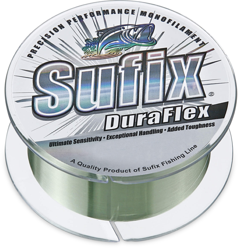 300m Spool of Lo Vis Green Sufix Duraflex G2 Monofilament Fishing Line