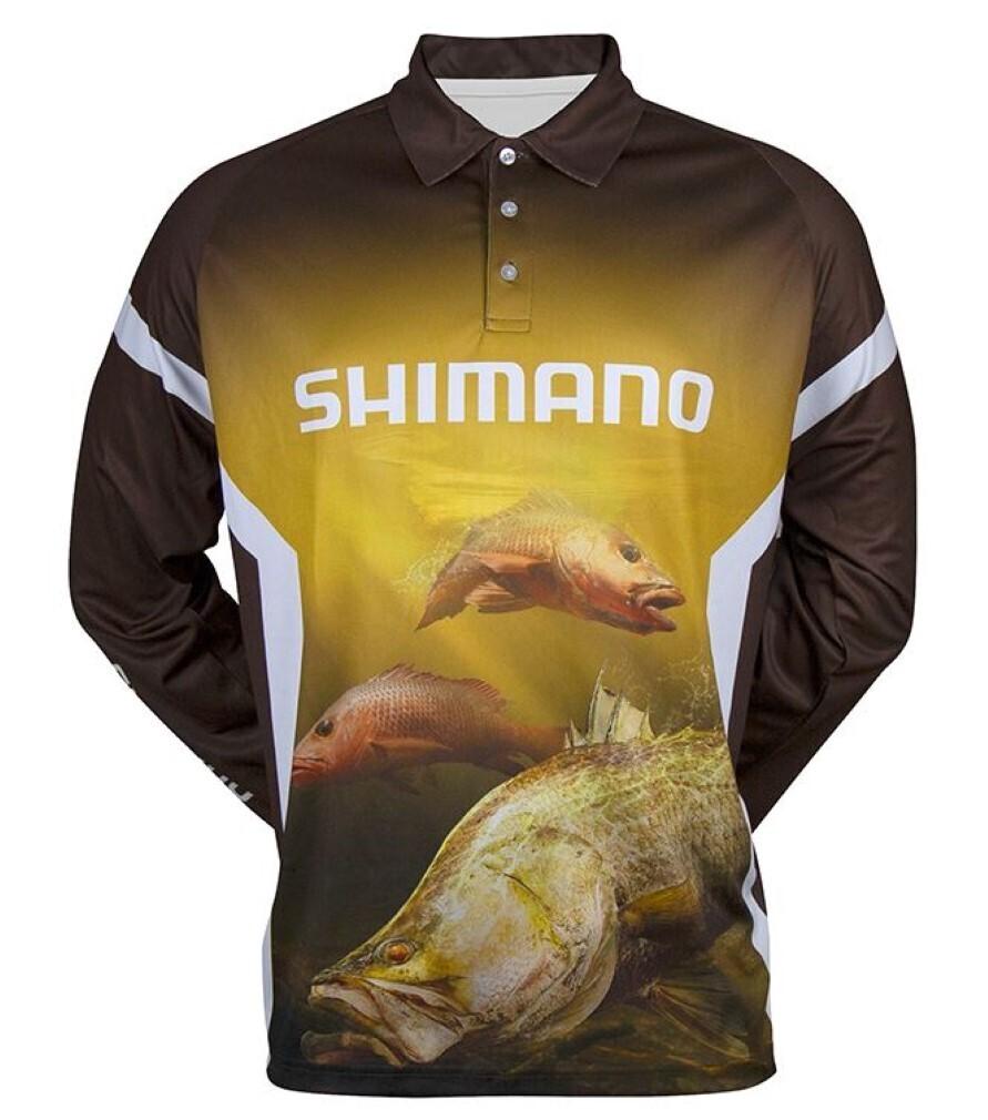 Shimano Northern Native Species Long Sleeve Fishing Shirt-UPF 30+ Fishing  Jersey
