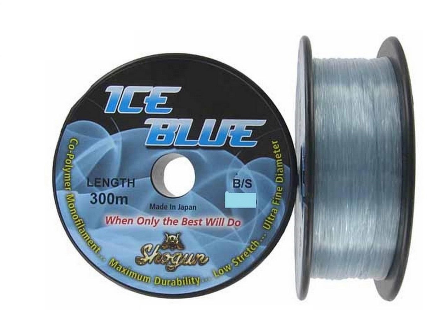 300m Spool of Shogun Ice Blue Monofilament Fishing Line - Blue Mono Line