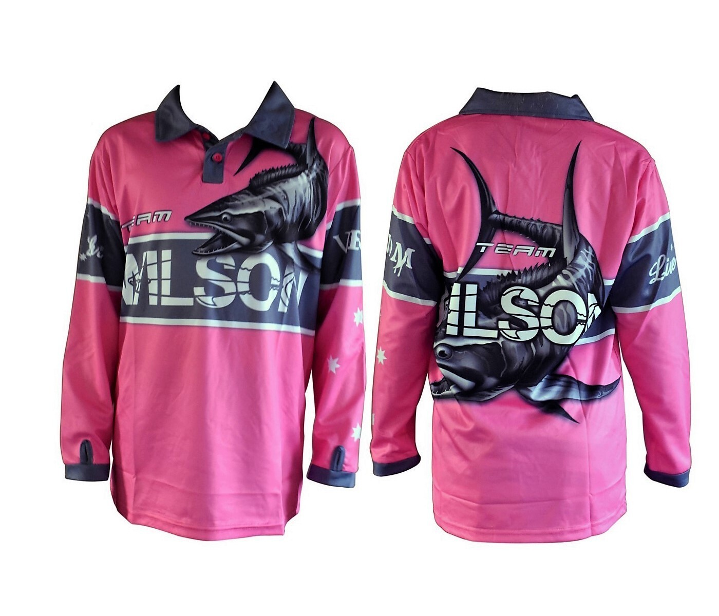 Team Wilson Pink Kids Tournament Long Sleeve Fishing Shirt ...