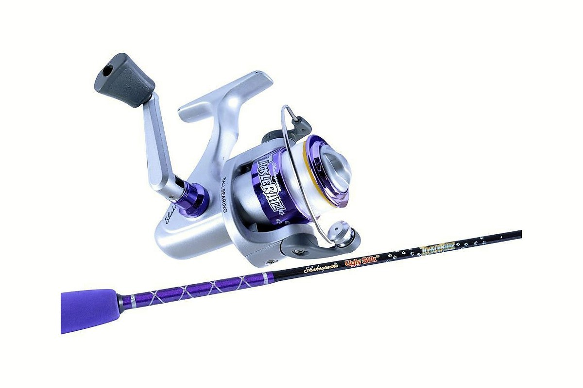 ugly stik 3'9 tackle ratz purple kids rod & reel combo-2