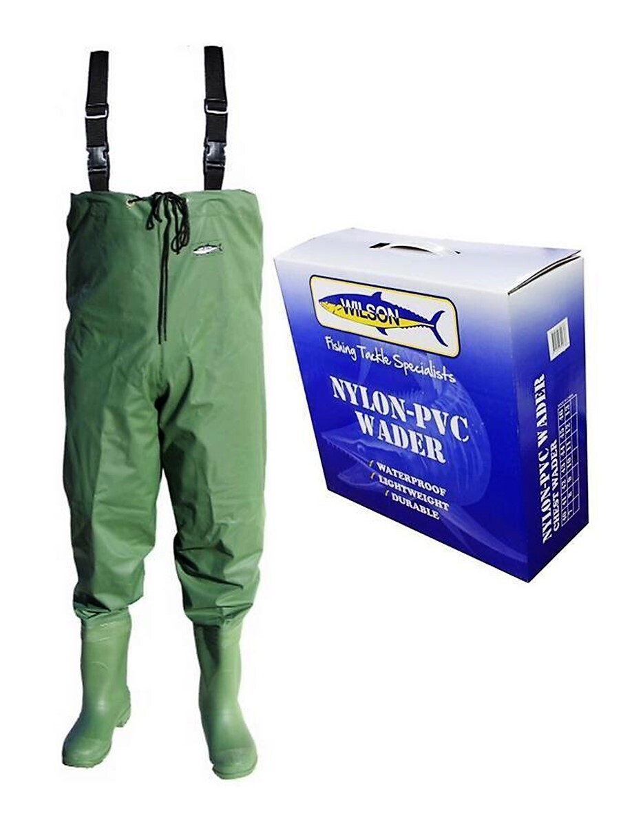 Wilson Waterproof Fishing Chest Wader - Lightweight, Durable Nylon PVC