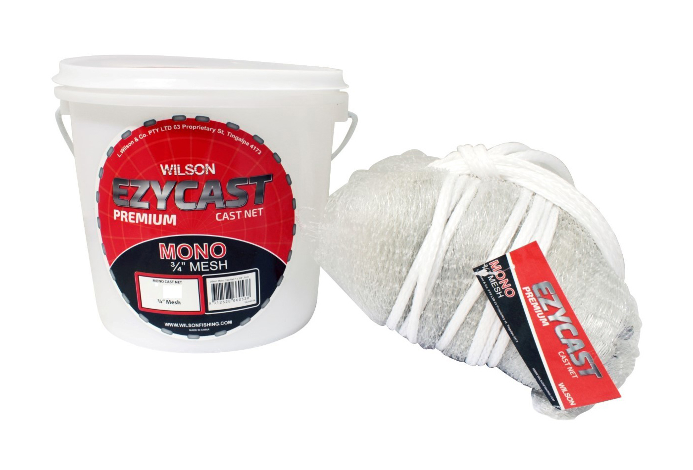 Wilson EZYCAST Mono Cast Net with 3/4 Inch Mesh Size [Drop 10ft]