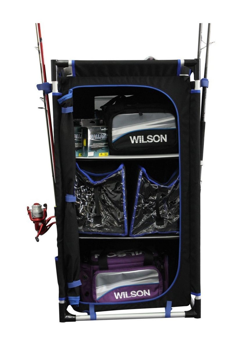 Wilson Fishing Tackle Storage Locker with 8 Rod Holders
