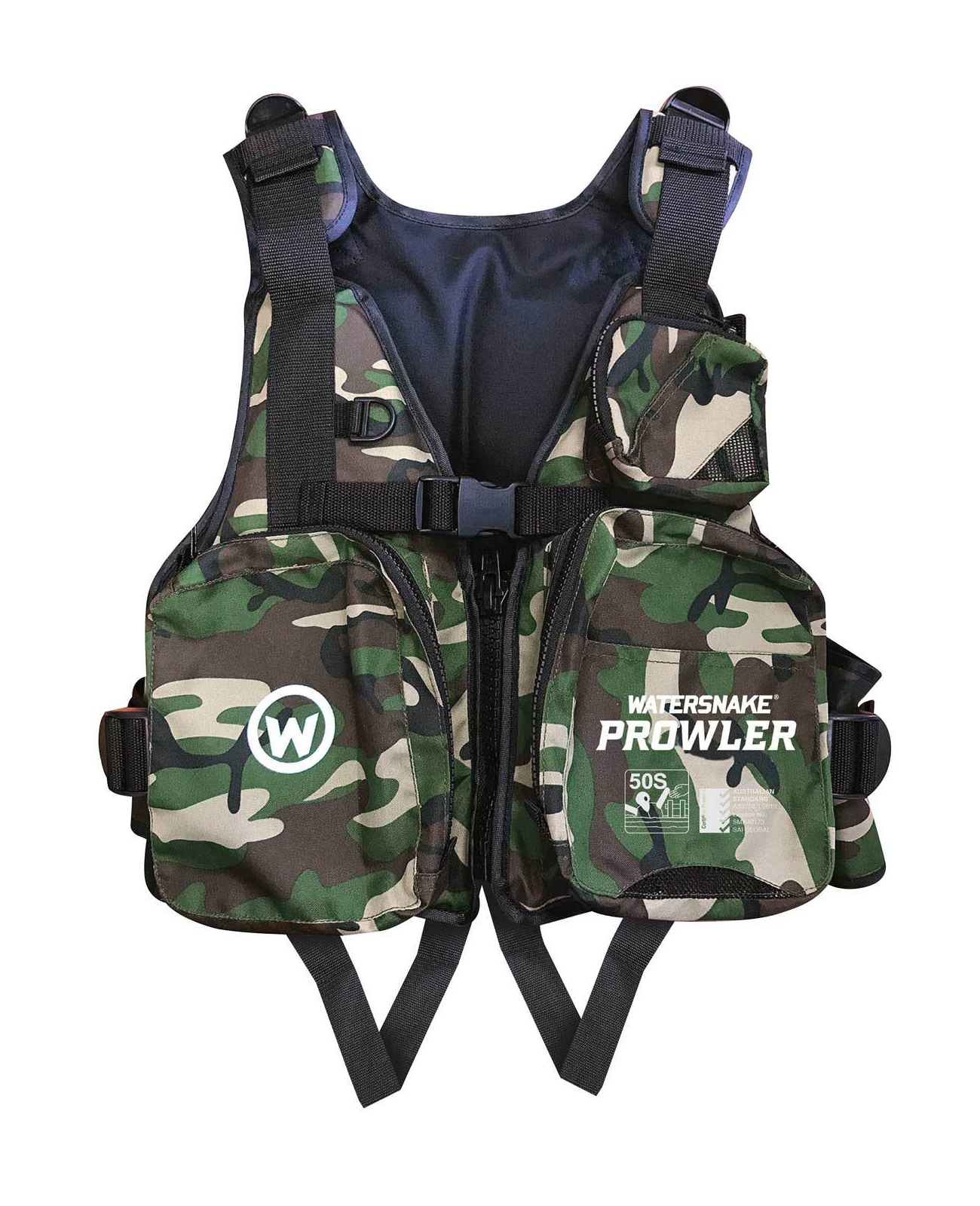 Watersnake Prowler Camo Adult Life Jacket Level 50S PFD eBay