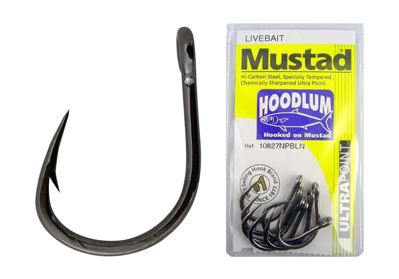 1 Packet of Mustad 108274NPBLN Hoodlum 4x Strong Chemically Sharp Fishing  Hooks