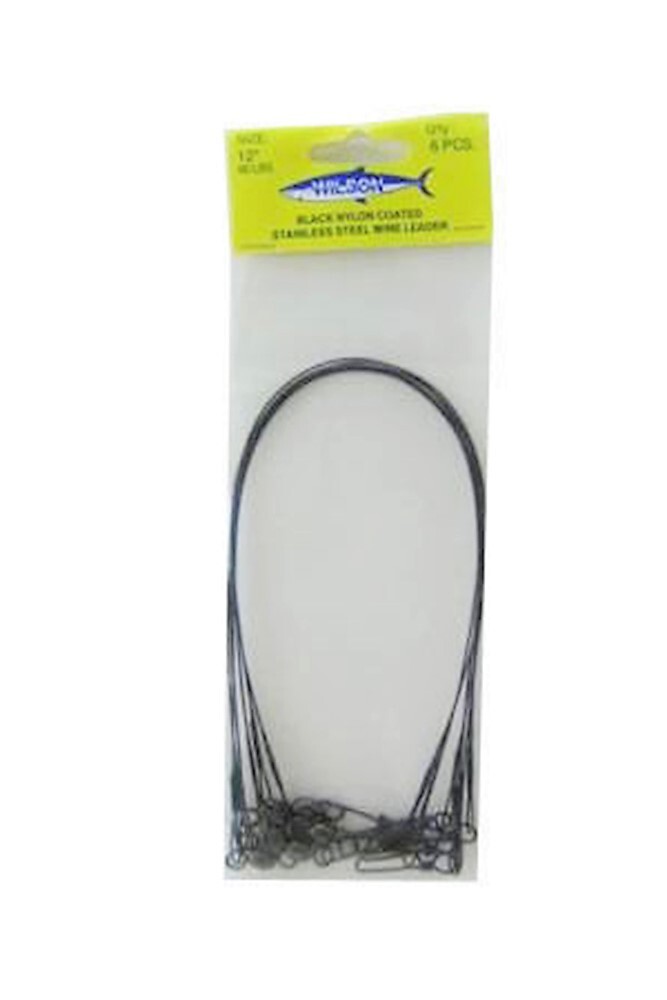 6 x Deluxe Black Nylon Coated Stainless Steel Wire Fishing Leaders - Wire Trace - Picture 26 of 55
