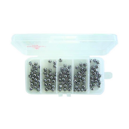 100 x Size 000 Fishing Ball Sinkers in Tackle Box