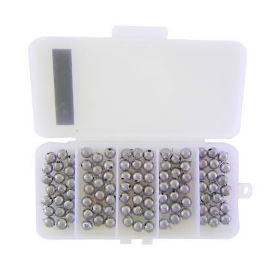 100 x Size 00 Fishing Ball Sinkers in Tackle Box