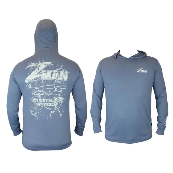 Zman Aquatek (Made by Pelagic) Petrol Hooded Long Sleeve Fishing Shirt
