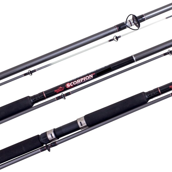 6'6 Jarvis Walker Scorpion ST 3-6kg Fishing Rod -2 Piece Spin Rod With Solid Tip