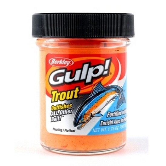 50g Tub of Berkley Gulp! Orange Pulp Floating Trout Bait Dough