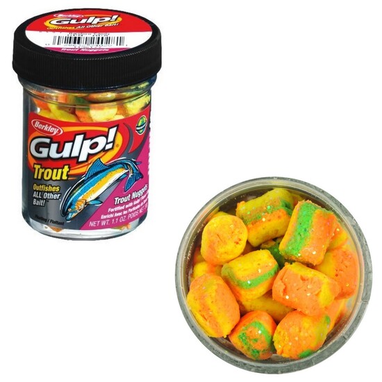 30g Tub of Berkley Gulp! Rainbow Candy Floating Trout Bait Nuggets