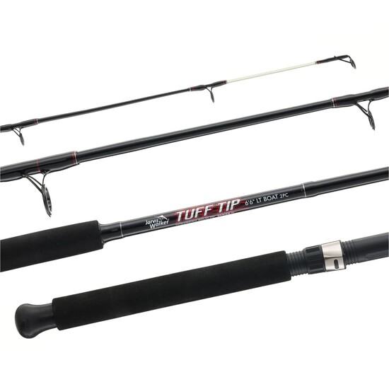 6'6 Jarvis Walker Tuff Tip 4-8kg Fishing Rod-2 Pce Spin Rod with Solid Glass Tip