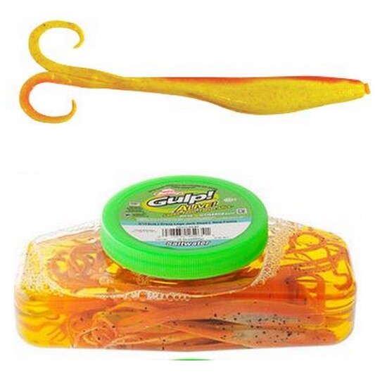 Berkley Gulp! Alive! 5 Inch Crazy Legs Jerk Shad Recharge Baits- Curried Chicken