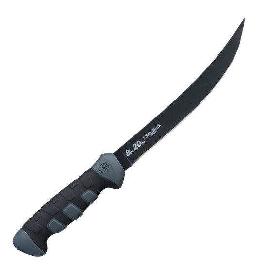 Penn 8 Inch Curved Fillet Knife - Black Nickel Coated Fish Filleting Knife