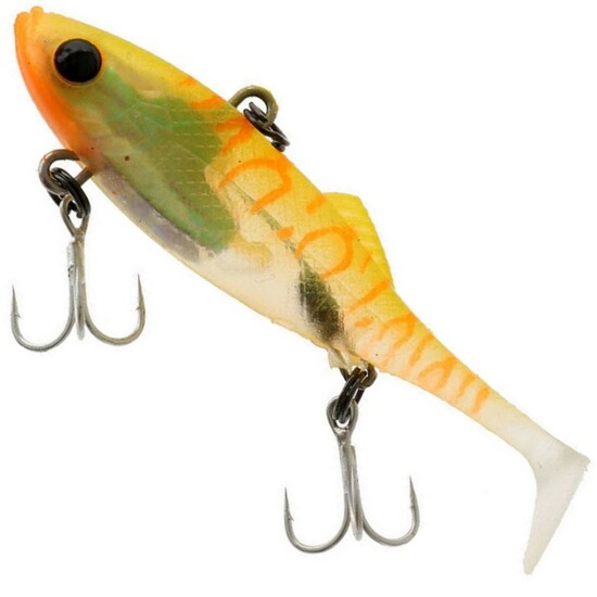 130mm Berkley Shimma Shad Lime Burner Soft Vibe Fishing Lure - 40g Soft Plastic