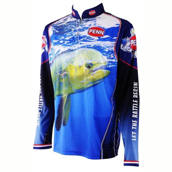 Size XXXL Penn Dolphinfish Long Sleeve Tournament Fishing Shirt - Dye Sublimated