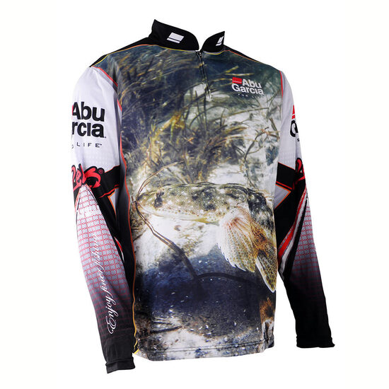 Size 3XL Abu Garcia Flathead Long Sleeve Tournament Fishing Shirt-Dye Sublimated