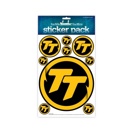 TT Lures Team TT Sticker Pack - 16 Assorted Fishing Stickers - Boat Decals