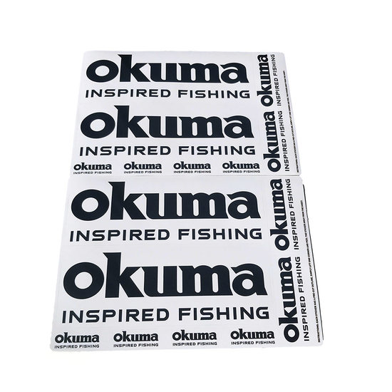 Okuma Team Sticker Pack - 10 Assorted Fishing Stickers - Boat Decals