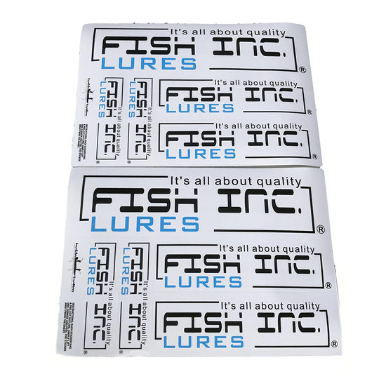 Team Fish Inc. Lures Sticker Pack - 14 Assorted Fishing Stickers - Boat Decals