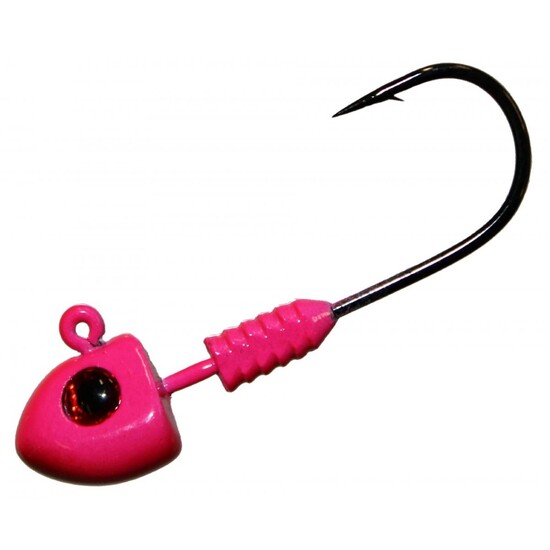 3 Pack of 1/4oz Pink TT Lures DemonZ Jigheads with Size 3/0 Hooks