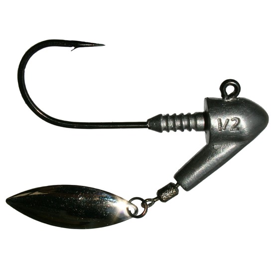 2 Pack of TT Lures 1oz Rev Head HD Size 6/0 Nickel Willow Jigheads