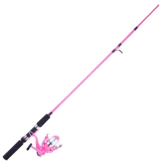 Pink 6ft Jarvis Walker Water Rat 2-4kg Blinking LED Fishing Rod And Reel Combo