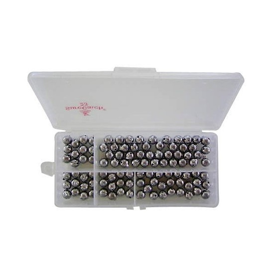 SINKERS SIZE 1 BALL 100 PIECES IN TACKLE BOX 865 GRAMS