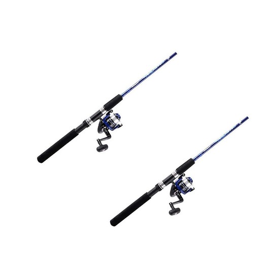2 x Shakespeare 6'6" Vigilante 2 Pce Fishing Rod & Reel Combos-2-6kg-Twin Pack