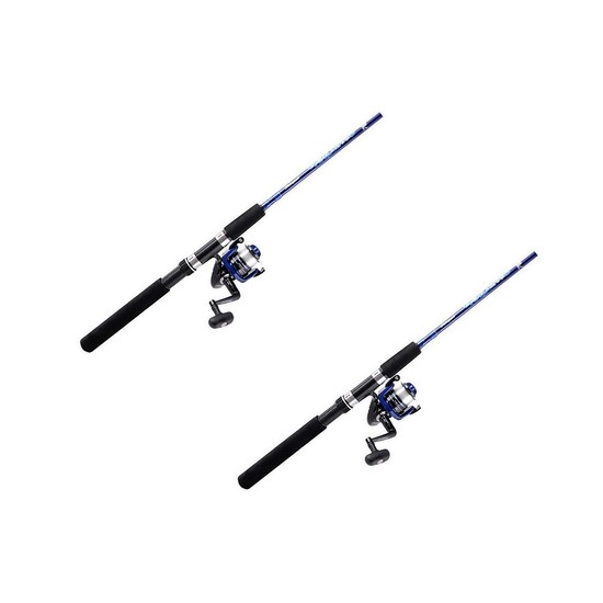 2 x Shakespeare 7 ft Vigilante 2 Pce Fishing Rod & Reel Combos - 3-6kg-Twin Pack