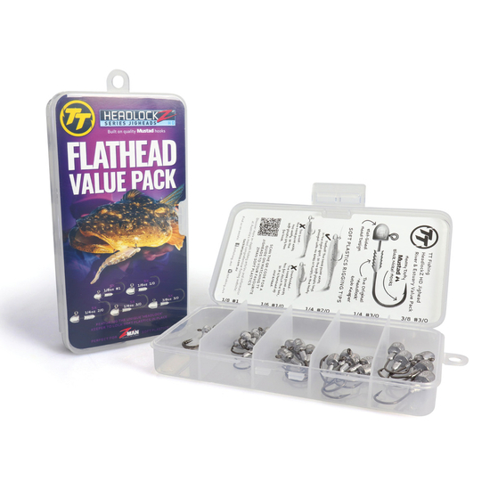 TT Fishing Headlockz HD Flathead Value Pack - TT Lures Assorted Jig Heads Kit