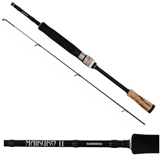 6'8 Shimano Maikuro II 6-8kg Saltwater Spin Rod - 2 Piece Graphite Fishing  Rod