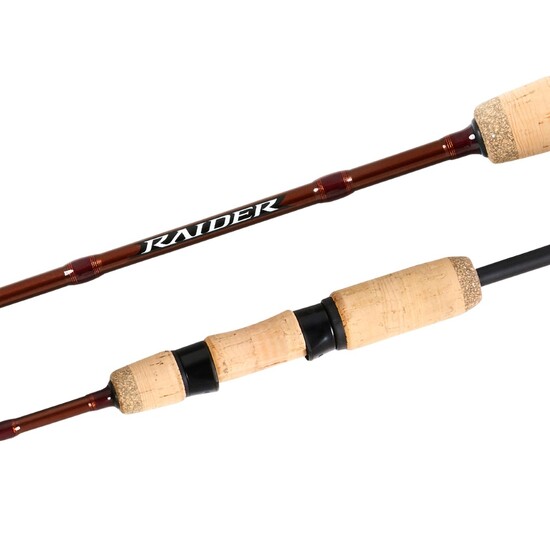 6'6 Shimano Raider 1-3kg Ultra Light Spin Rod-2 Pce Graphite Rod with Cork Grips