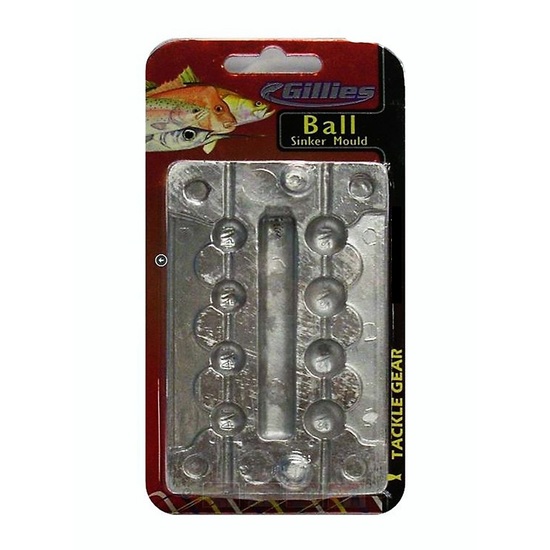 Gillies Small Ball Sinker Mould Combo - Makes 8 Ball Sinkers at a Time