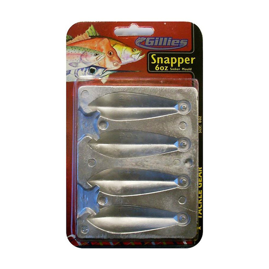 Gillies 6oz Snapper Sinker Mould - Makes 4 Snapper Sinkers at a Time